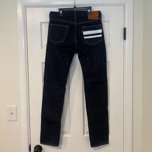 Momotaro Men's Selvedge Slim Fit Denim Jeans, Size 30 Waist